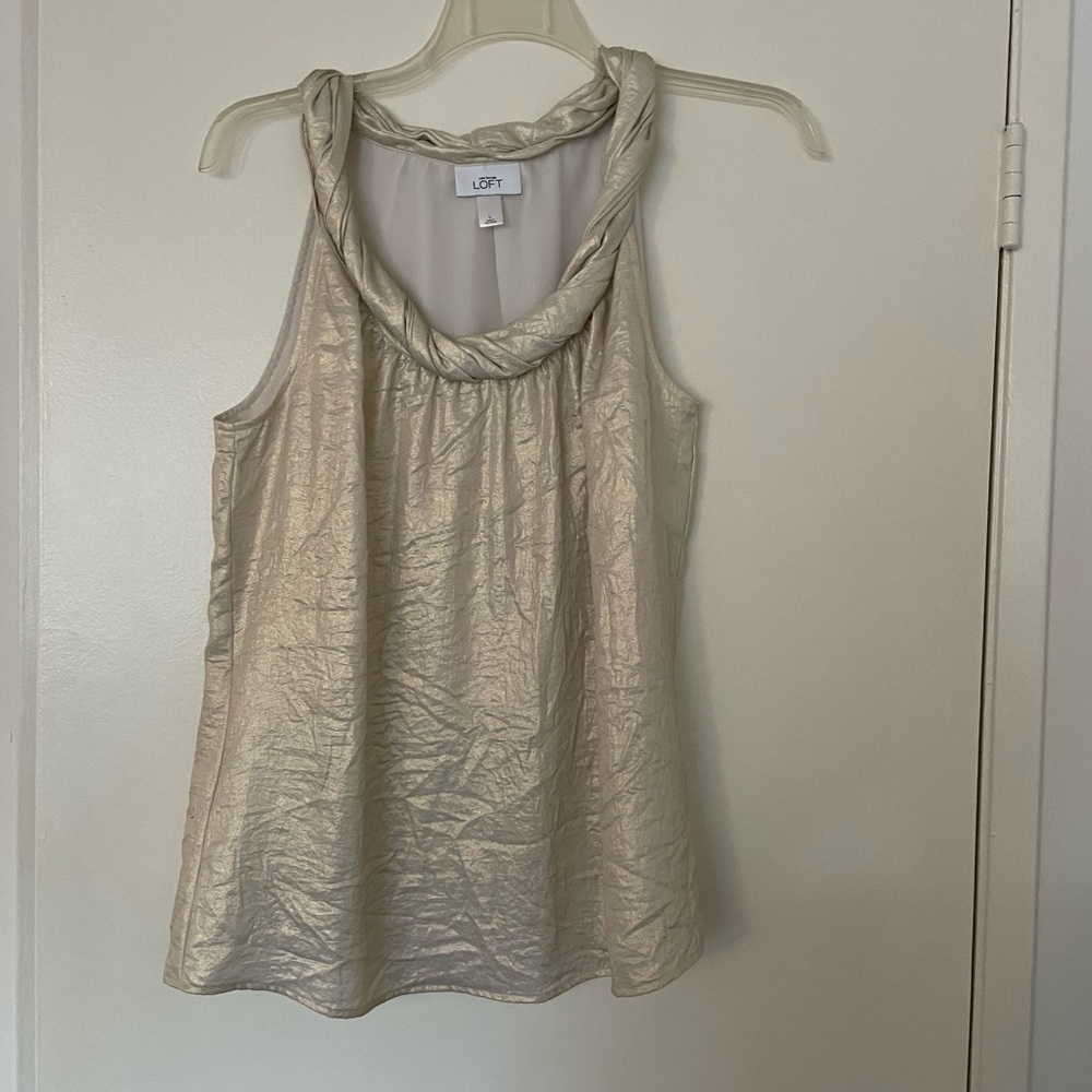 Ann Taylor Loft Tank top - champagne, size Large